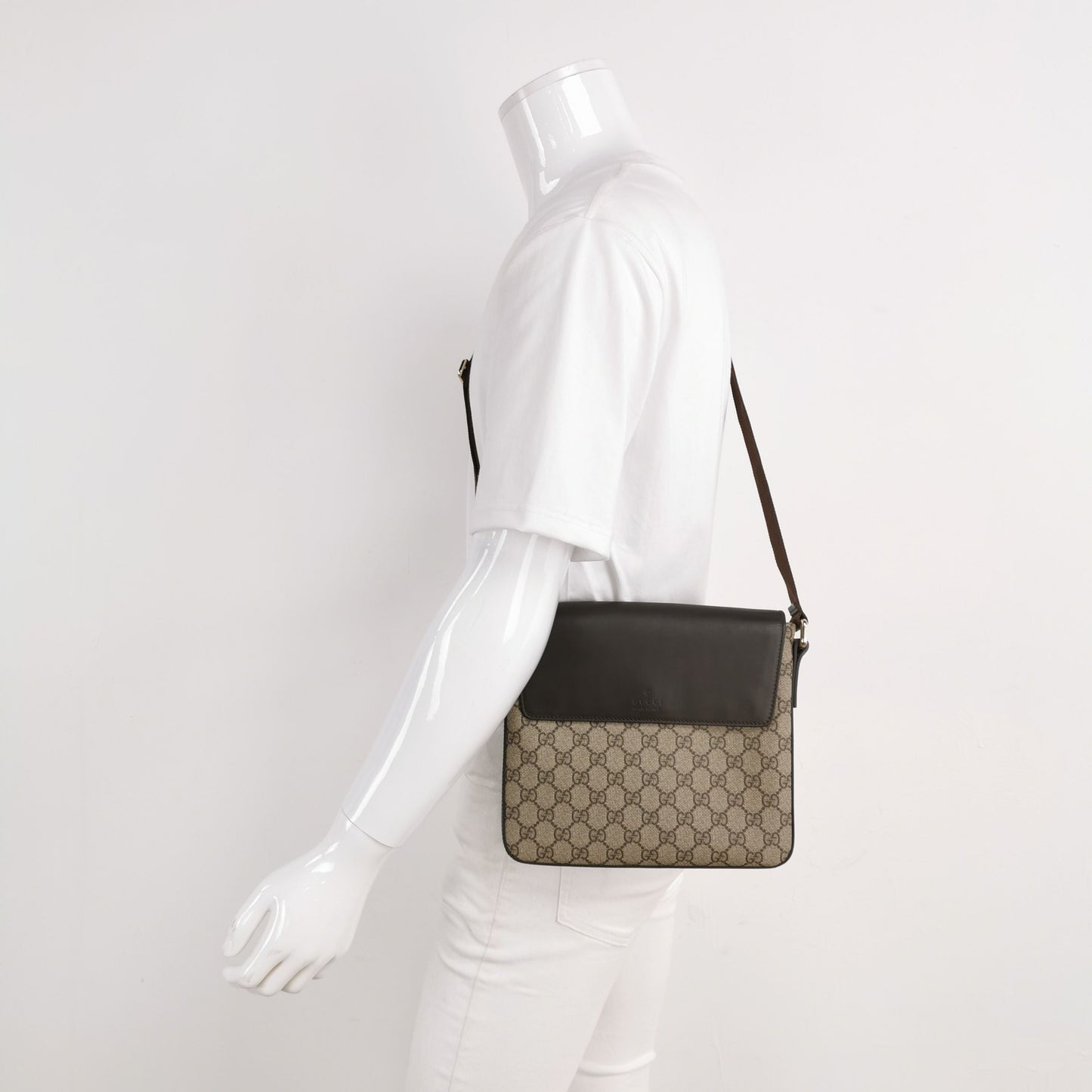 Gucci GG Monogram Leather Crossbody Bag