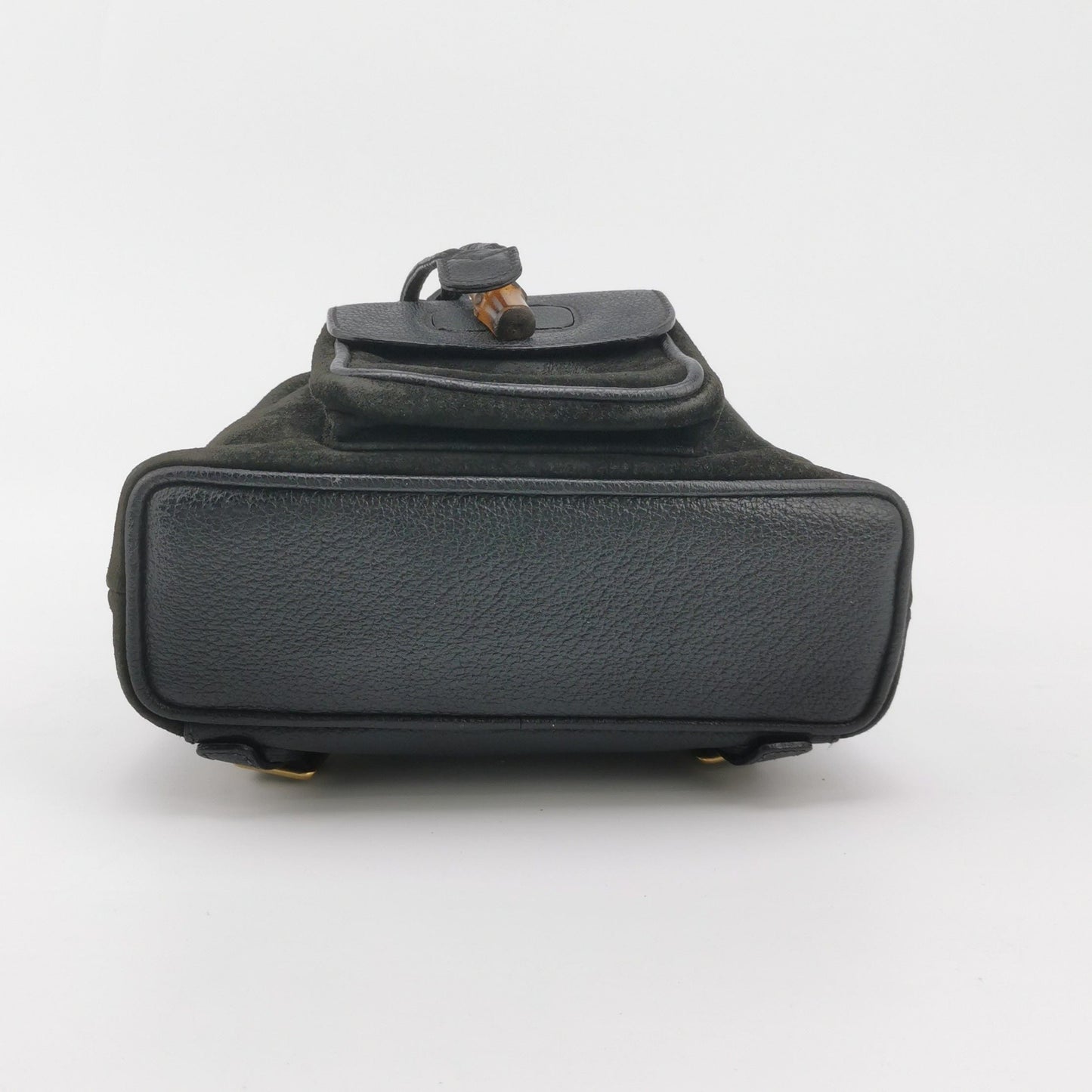 Gucci Suede Bamboo Handle Backpack