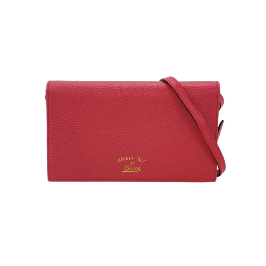 Gucci Leather Logo Crossbody Bag
