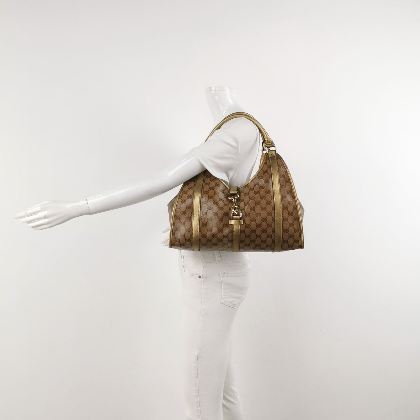 Gucci GG Coated Canvas Shoulder Bag
