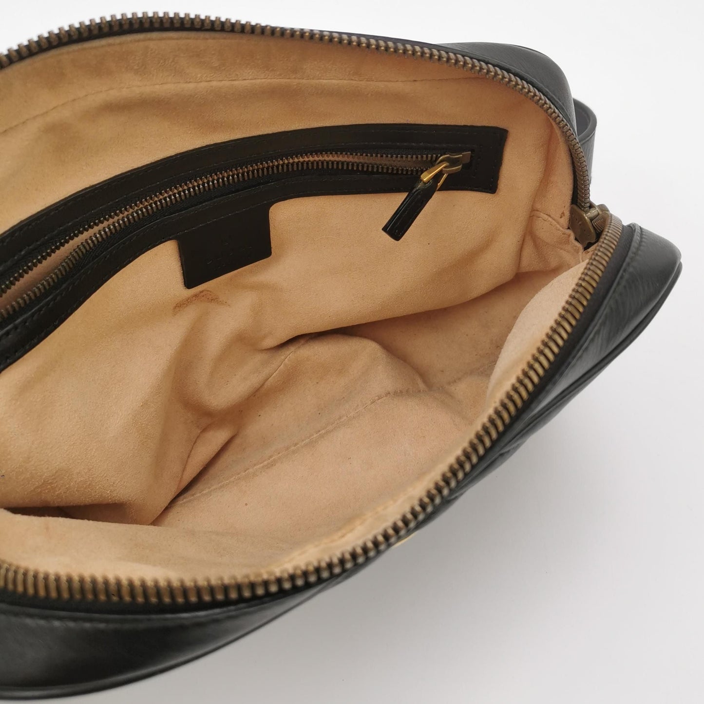 Gucci GG Marmont Leather Solid Quilted Double G Logo Waist Bag Chest Bag