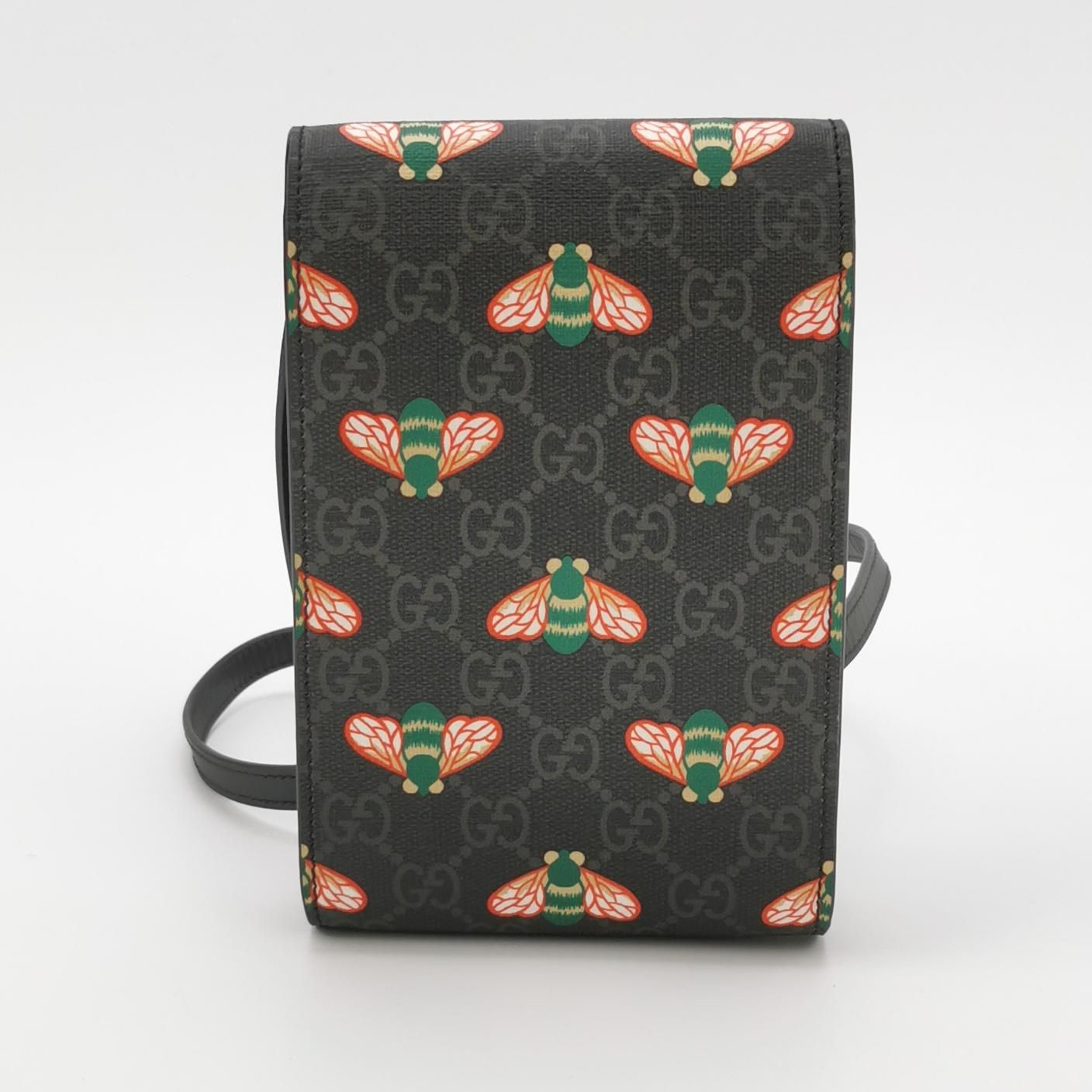 Gucci GG Canvas Bee Pattern Shoulder Bag