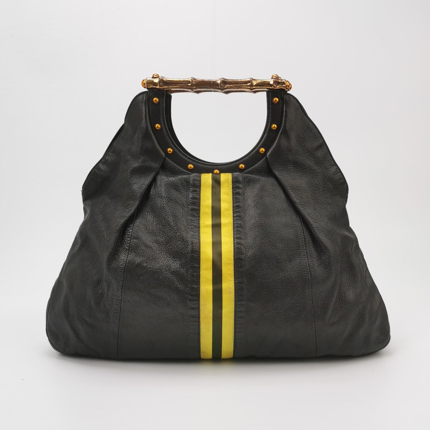 Gucci Lambskin Color Block Striped Handbag