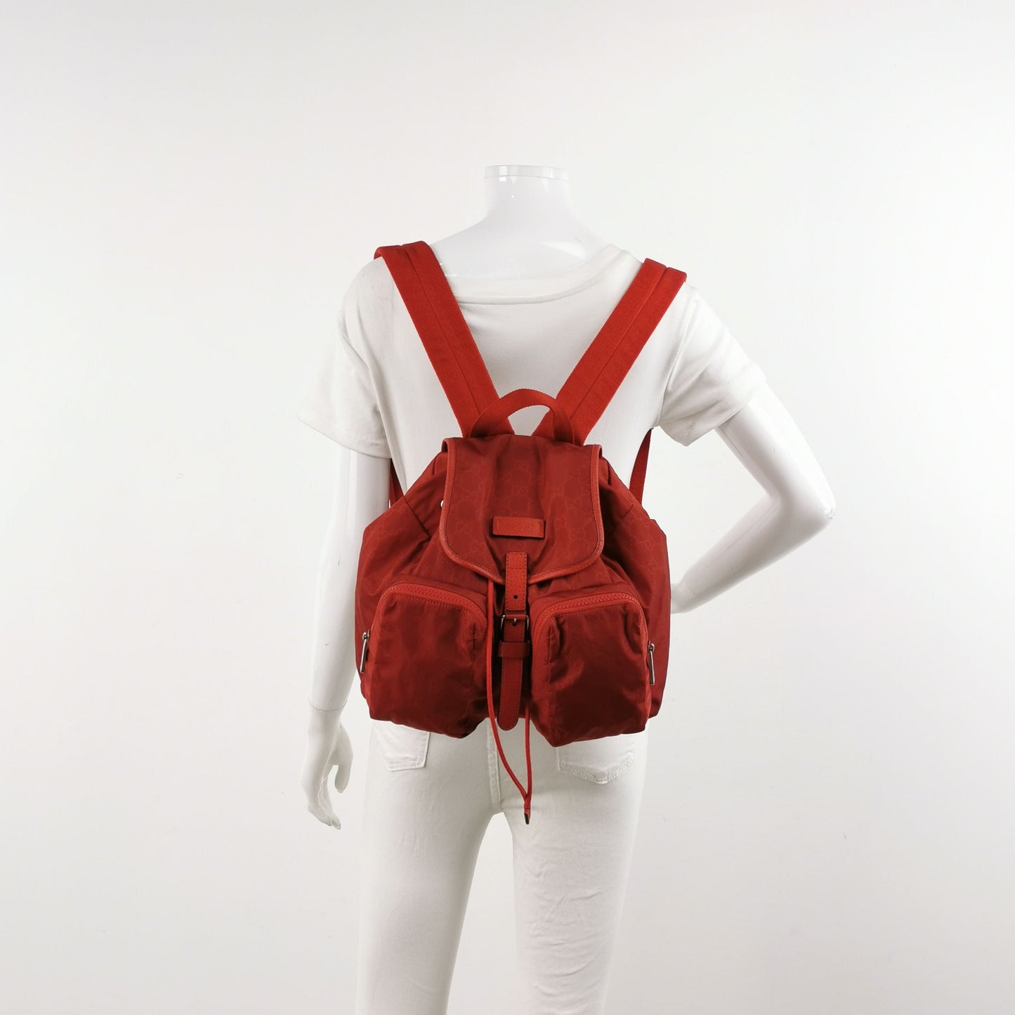 Gucci GG Canvas and Leather Backpack