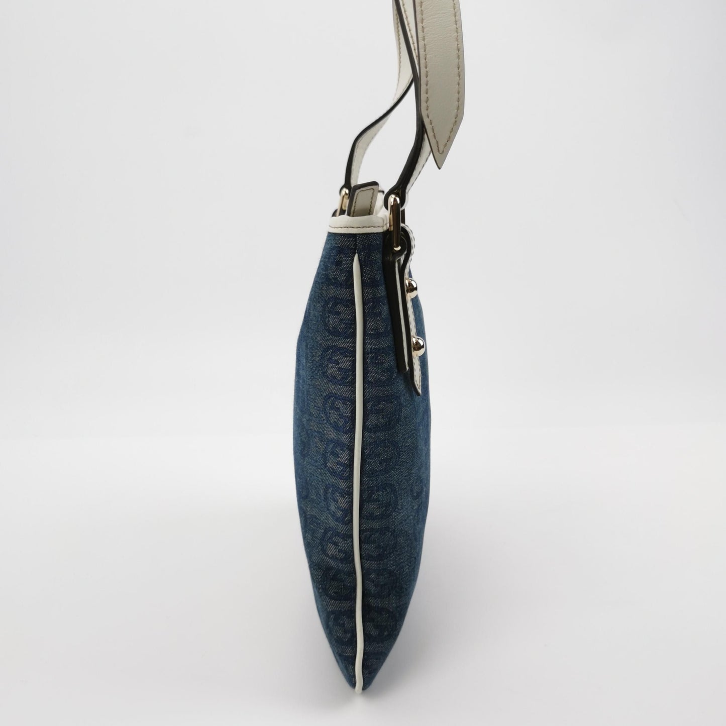 Gucci Leather Interlocking G Zip Shoulder Bag