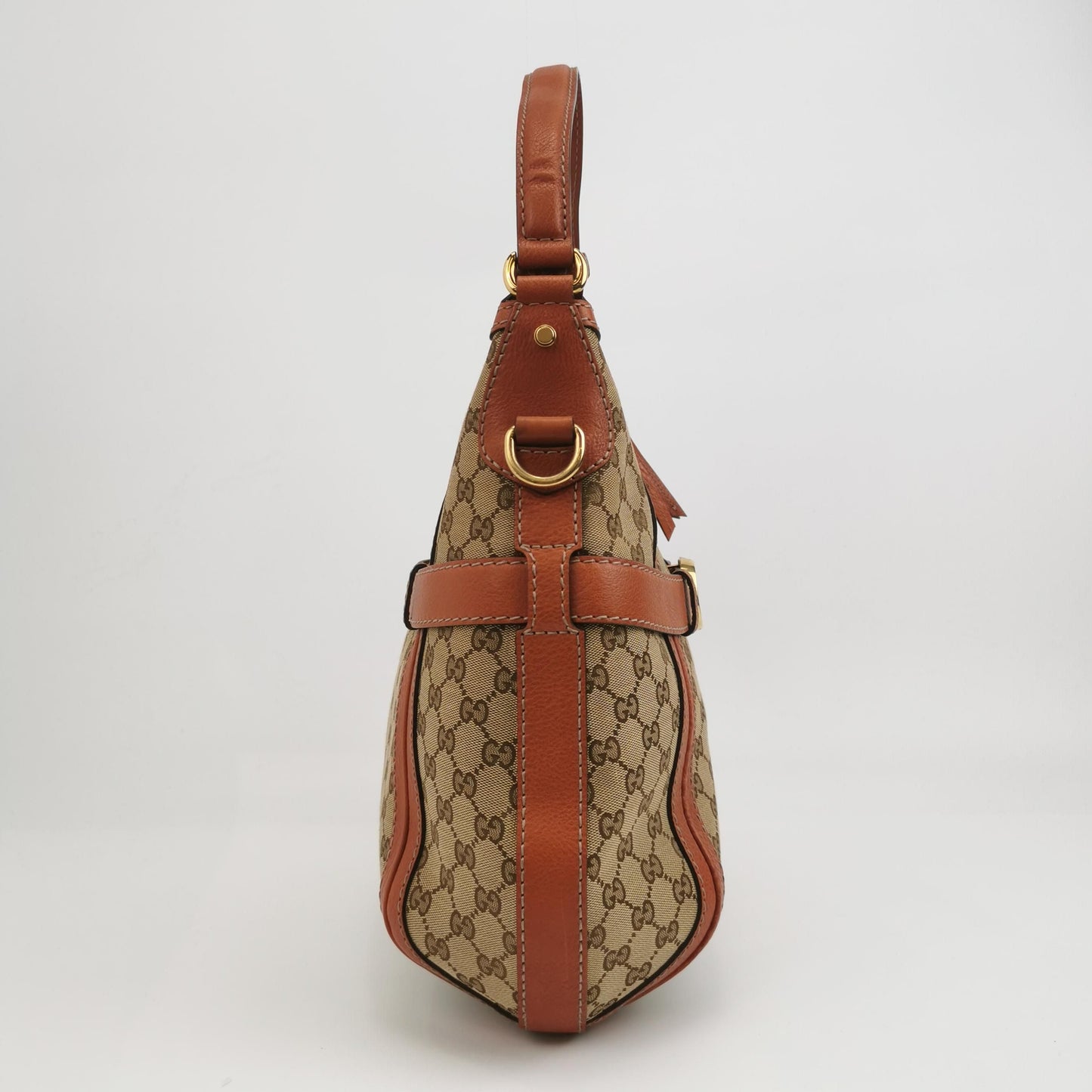 Gucci GG Canvas and Leather Shoulder Bag