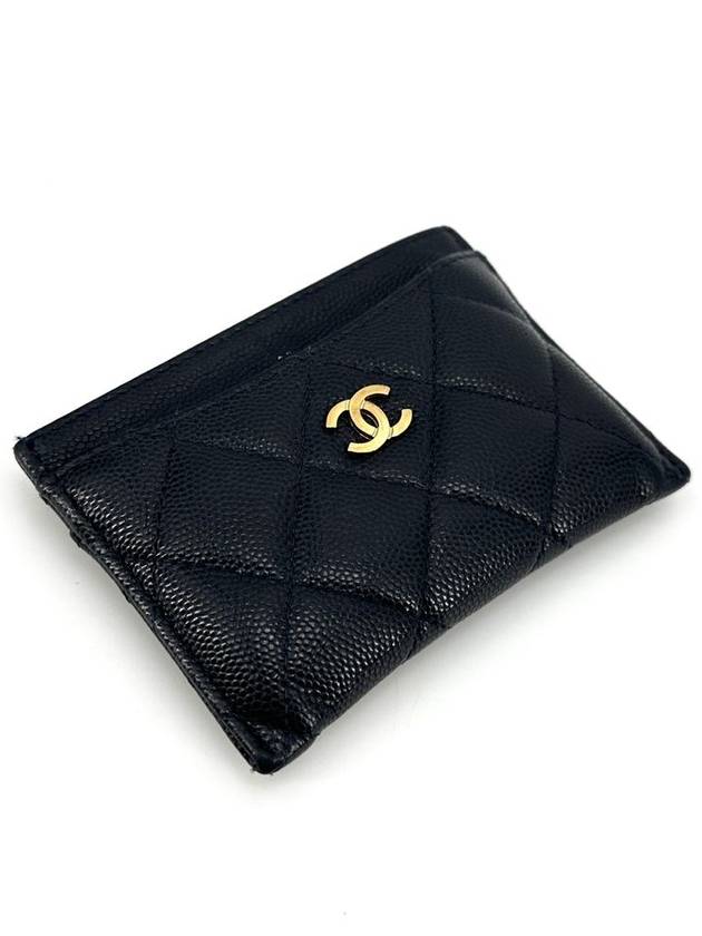 Classic caviar card holder wallet slot Chanel