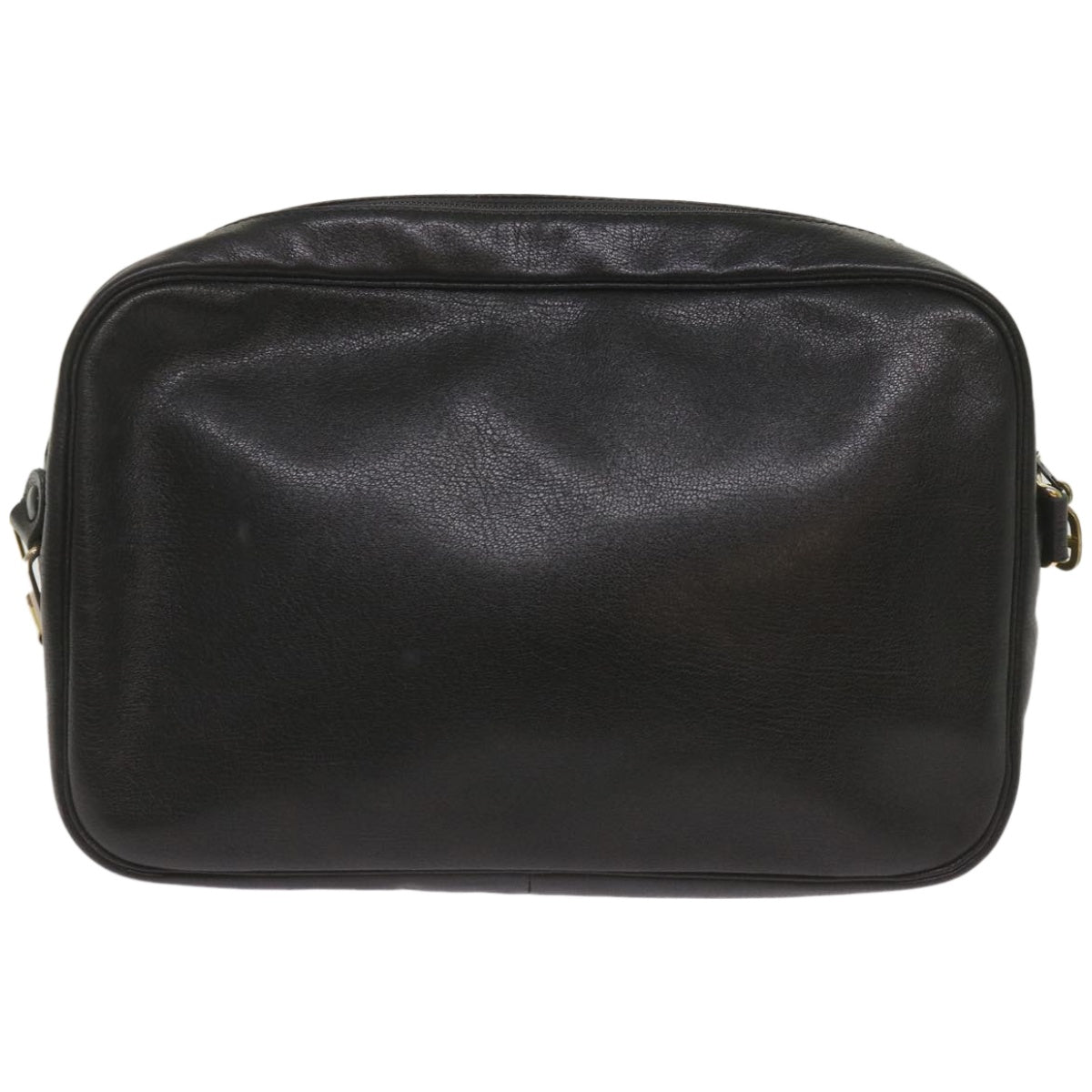 CHRISTIAN DIOR Shoulder Bag Leather Black Auth 68230
