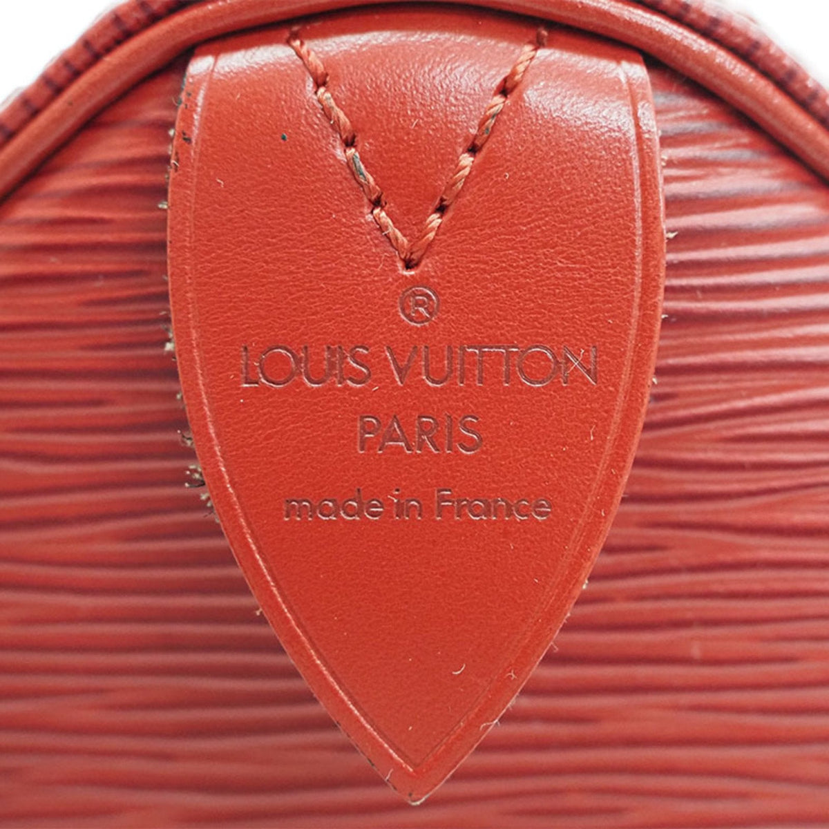 Louis Vuitton Red Leather Speedy 30 handbag bag