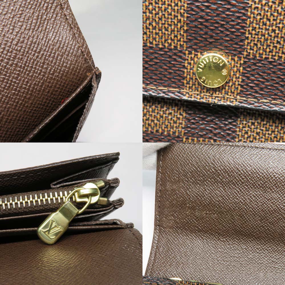 Louis Vuitton Portefolio Sarah N61734 Damie Evene Flap Long Wallet Brown  Style Leather  Mens