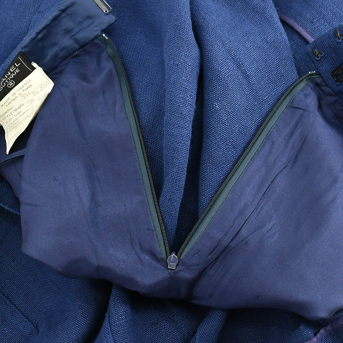 Chanel Setup Suit Jacket Skirt Blue 93C #38