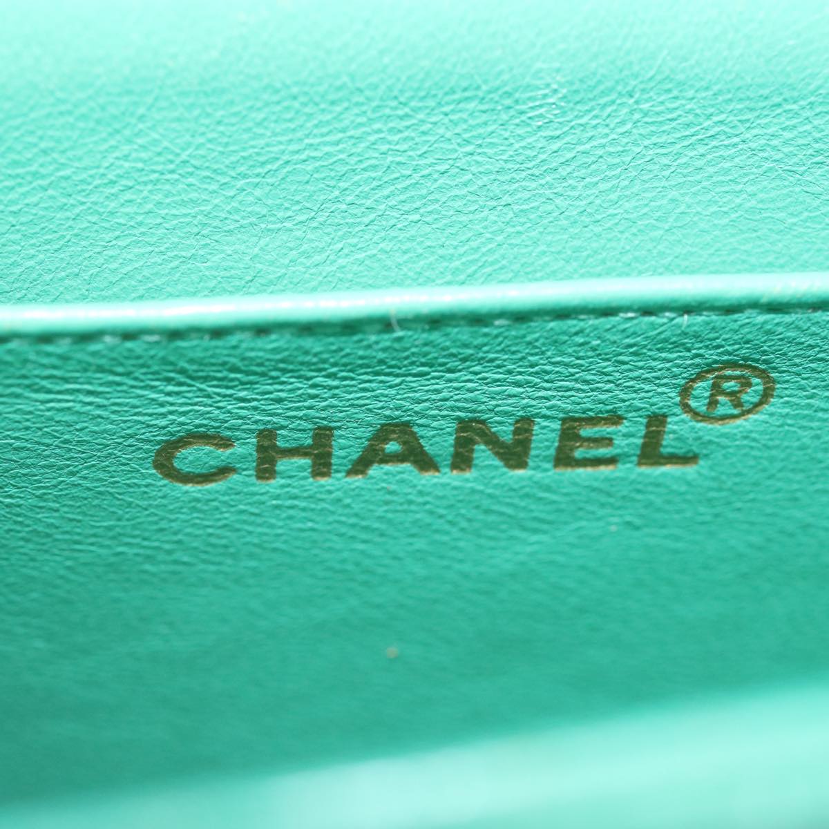 Top Quality Chanel Hand Bag Suede Green CC Auth 68731A