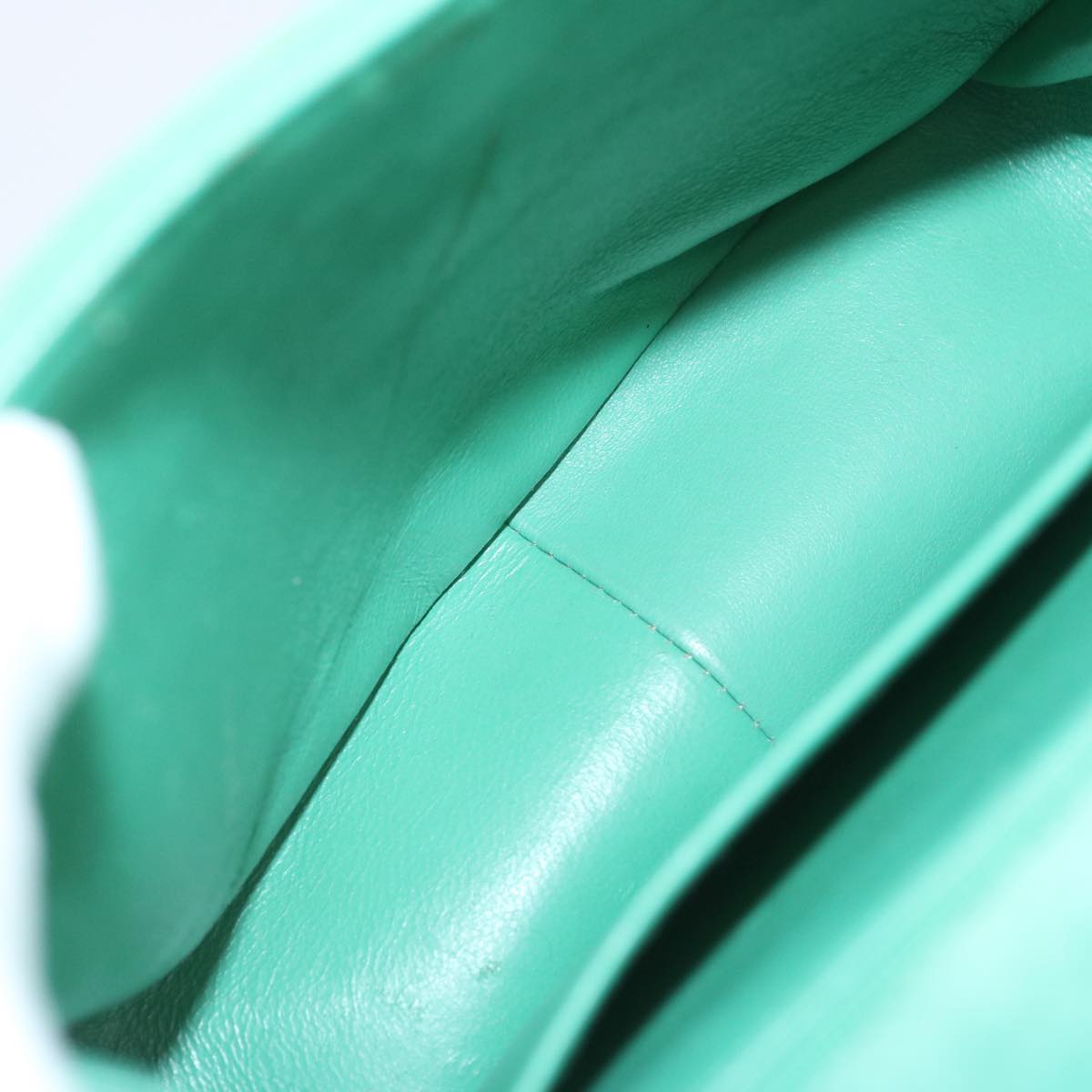 Top Quality Chanel Hand Bag Suede Green CC Auth 68731A