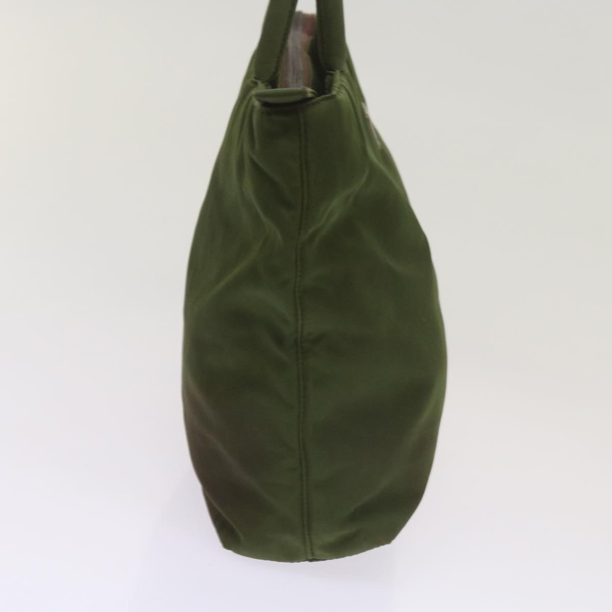 PRADA Hand Bag Nylon Khaki Auth 68783
