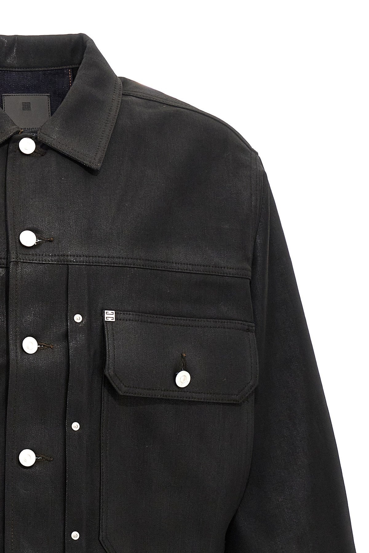 Givenchy Men Coated Denim Jacket