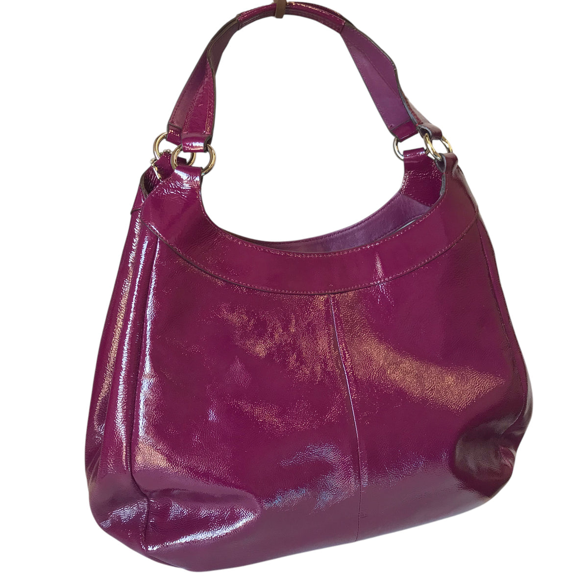 Handbag Designer By Coach In Purple, Size:Medium