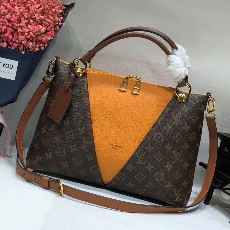 LV V Tote MM Monogram Safran