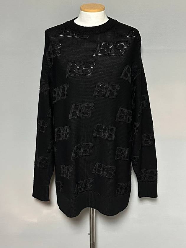 Luxury Balenciaga  BB embroidered logo knit