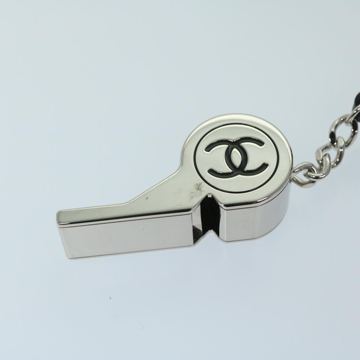 CHANEL Tote Bag Canvas White Black A92884 CC Auth 69104A