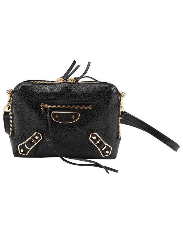 Luxury Balenciaga  Metal Reporter Mini Cross Bag Black