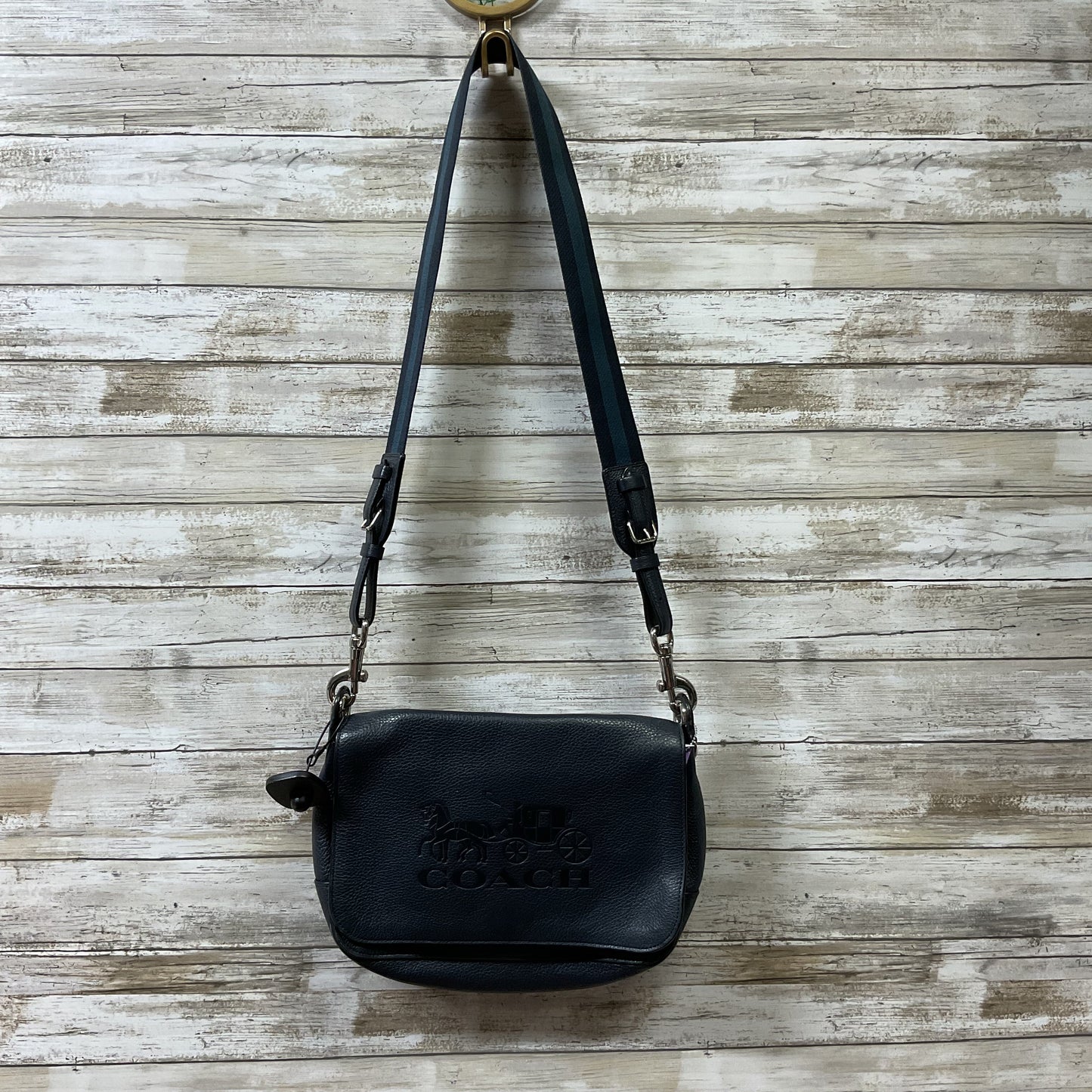 Crossbody Designer By Coach In Navy, Size:Medium