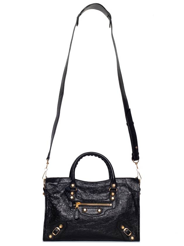 Luxury Balenciaga  Giant Motor City Small Shoulder Bag Black Gold