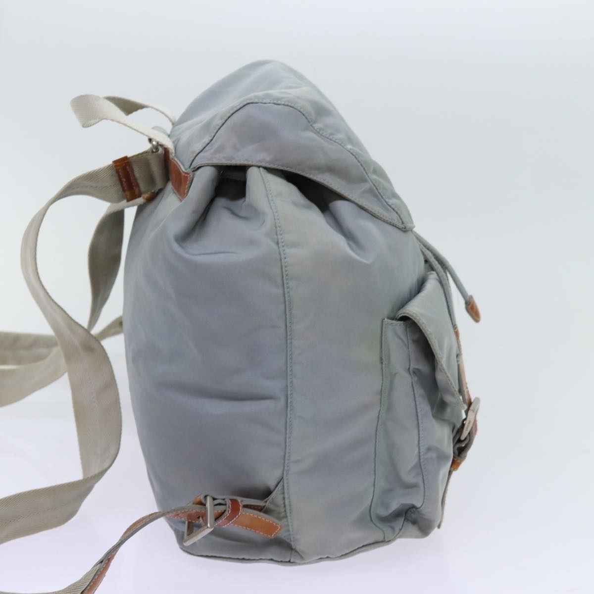 PRADA Backpack Nylon Light Blue Auth 69352