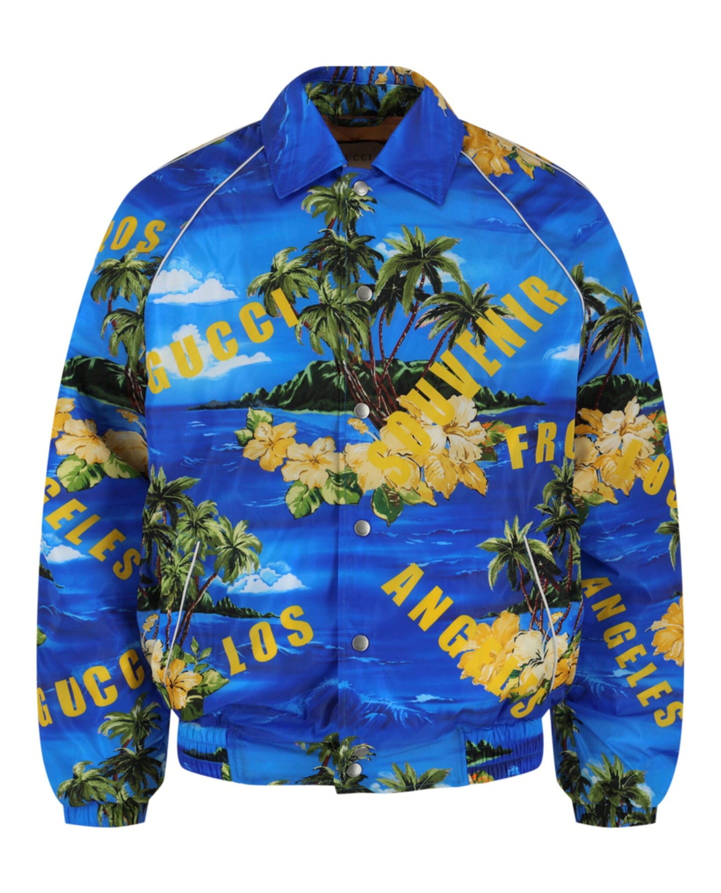 Gucci Mens Printed Nylon Jacket Multi