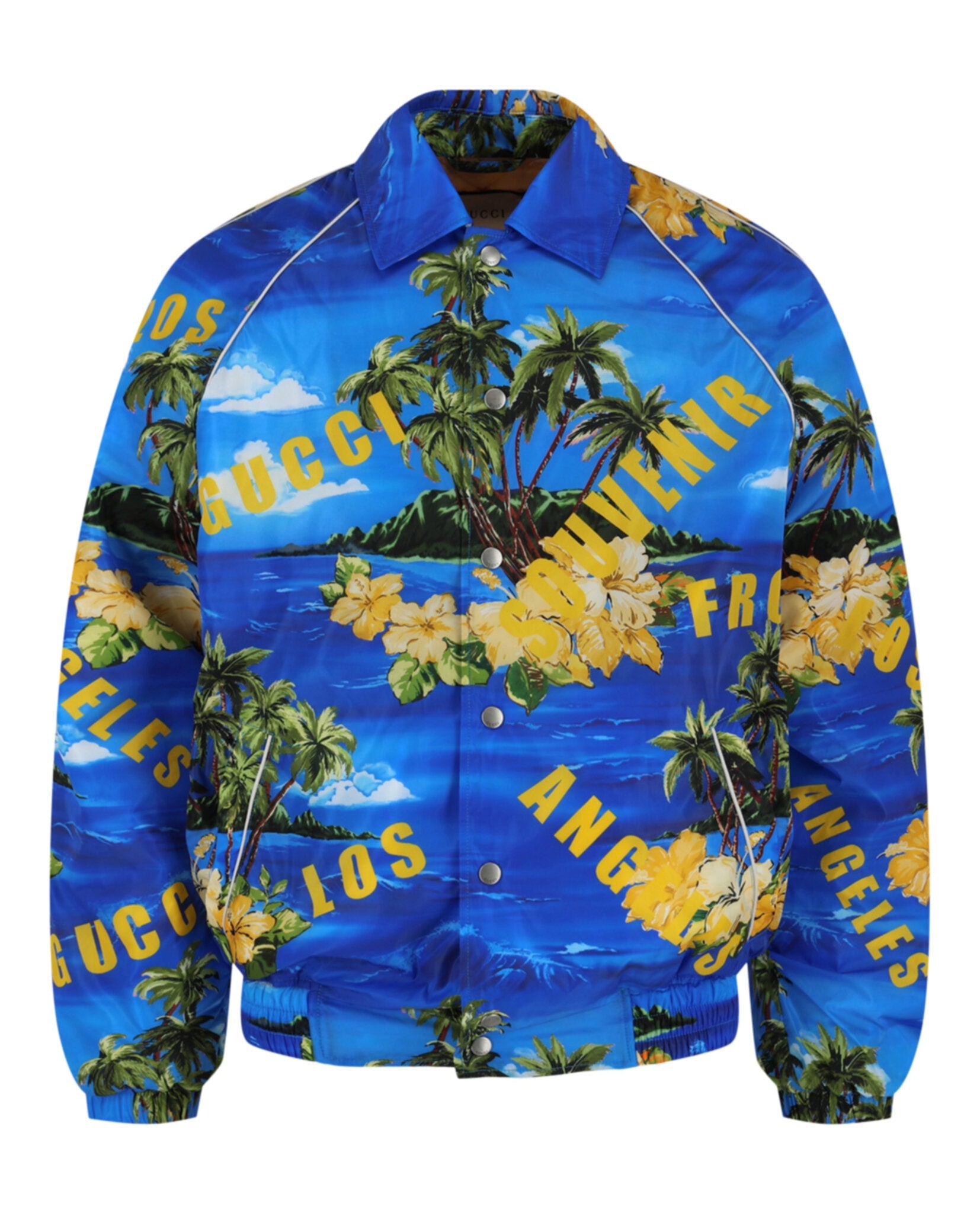 Gucci Mens Printed Nylon Jacket Multi