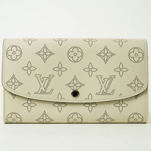 Louis Vuitton  Lv ivory Leather Long Wallet (Bi-Fold)