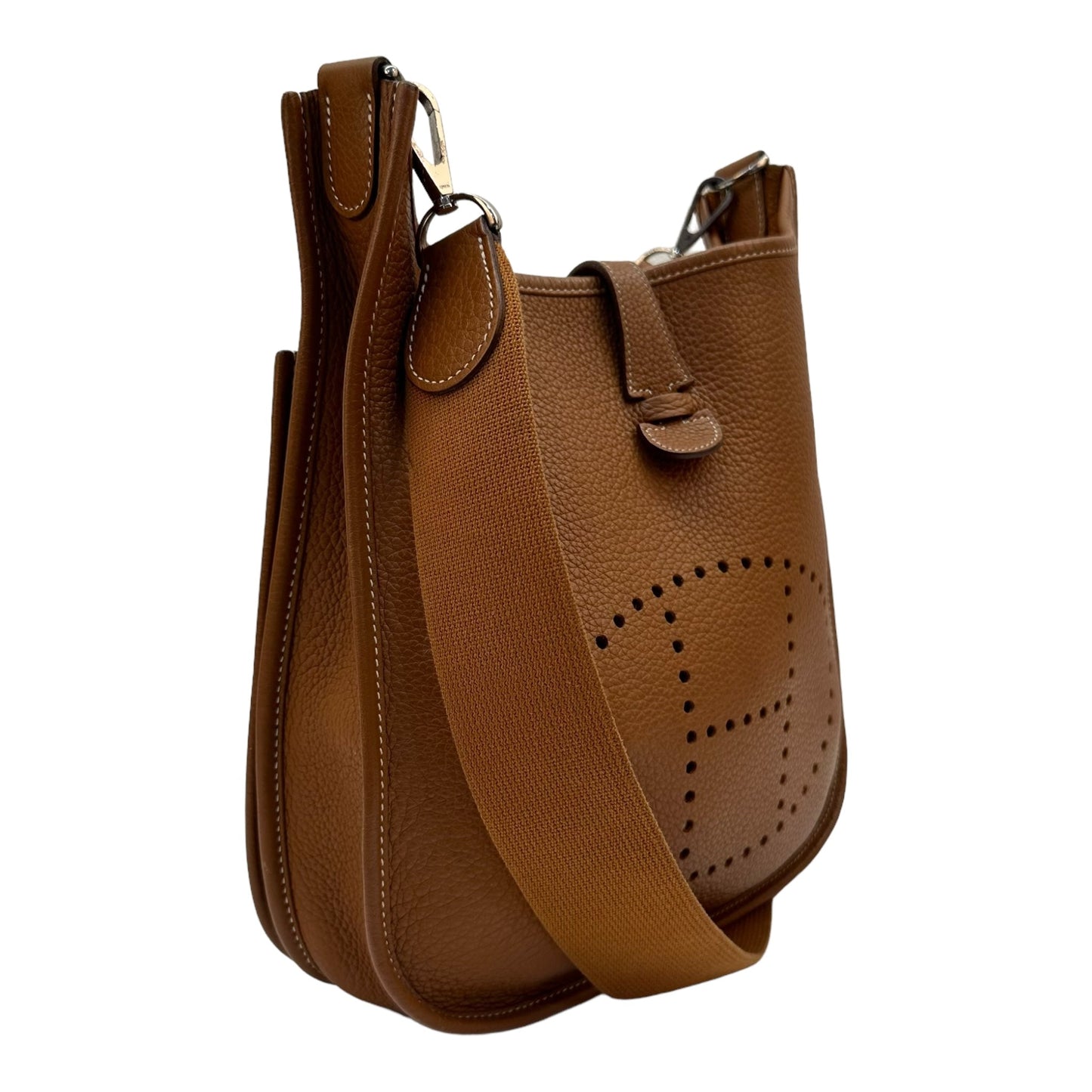 Hermes Evelyne II PM Tan Silver Hardware Bag