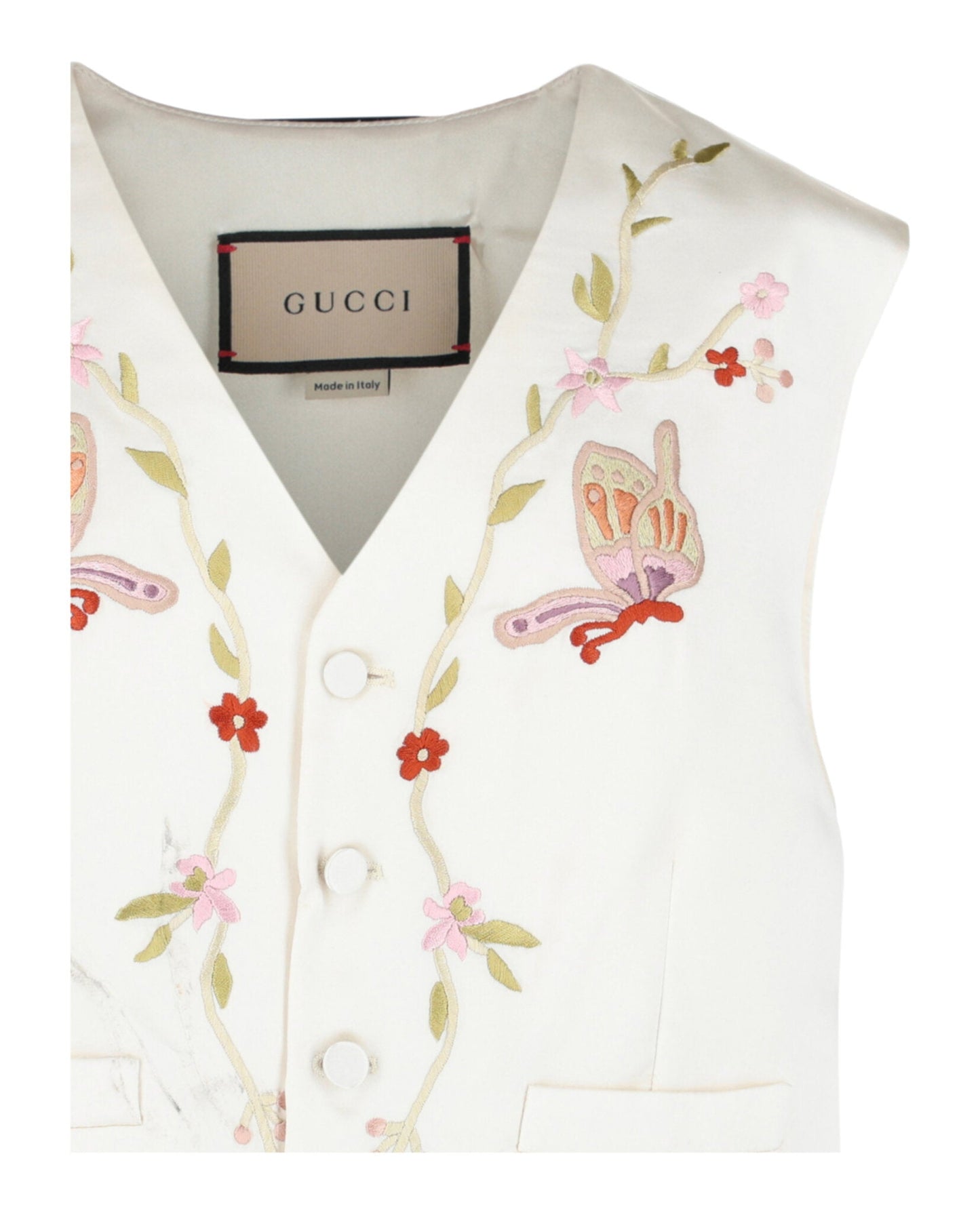 Gucci Mens Butterfly Embroidered Vest