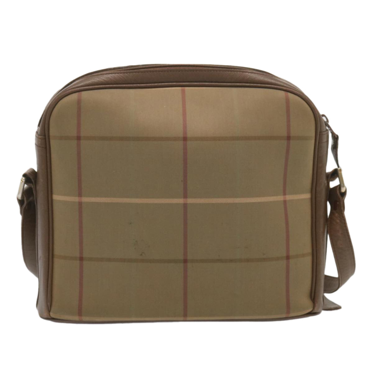 BURBERRYSs Nova Check Shoulder Bag Canvas Beige Auth 69572