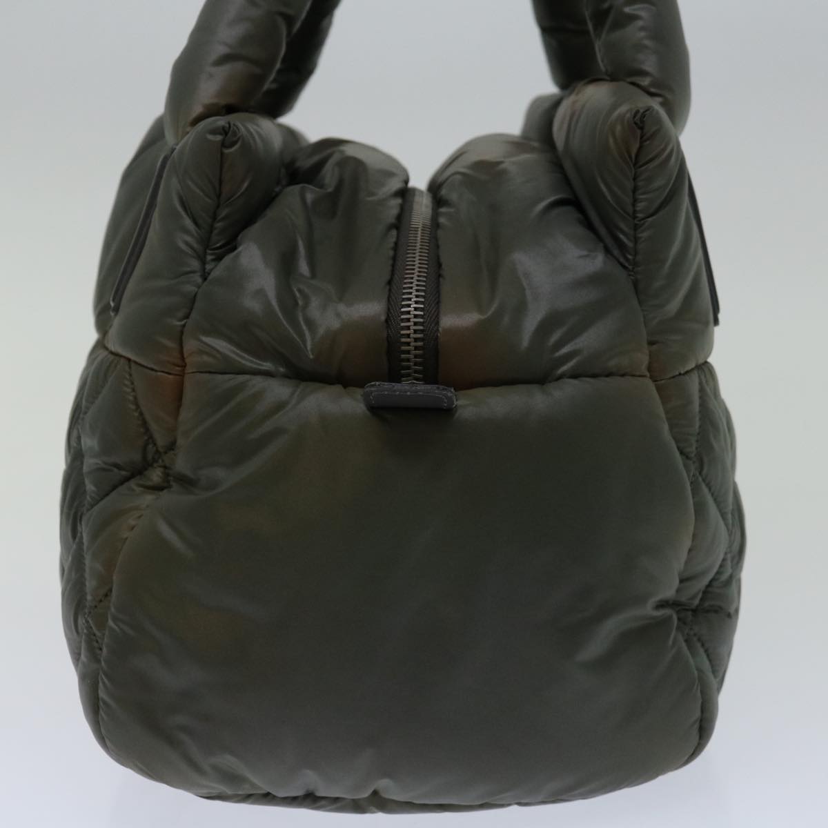 CHANEL Cococoon Hand Bag Nylon Khaki CC Auth 69623