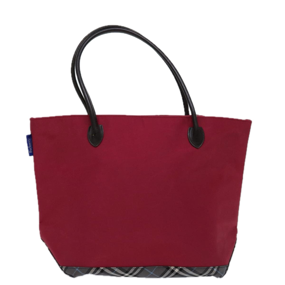 BURBERRYSs Blue Label Tote Bag Nylon Red Auth 69693