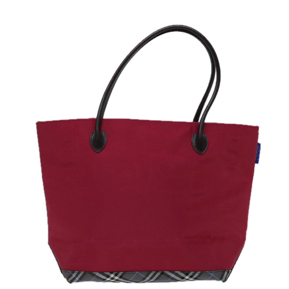 BURBERRYSs Blue Label Tote Bag Nylon Red Auth 69693