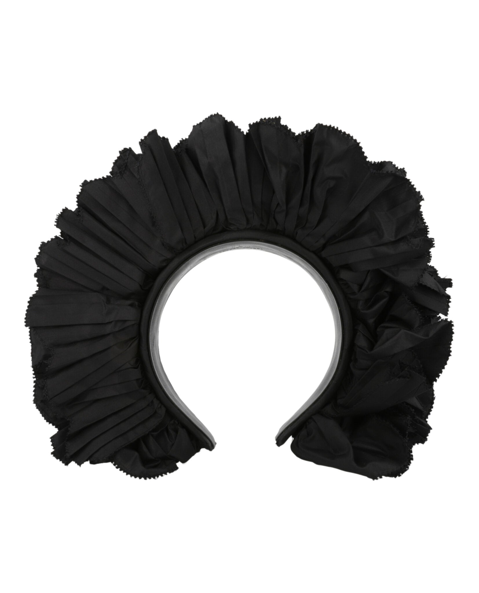 Gucci Womens Ruffled Headband Black