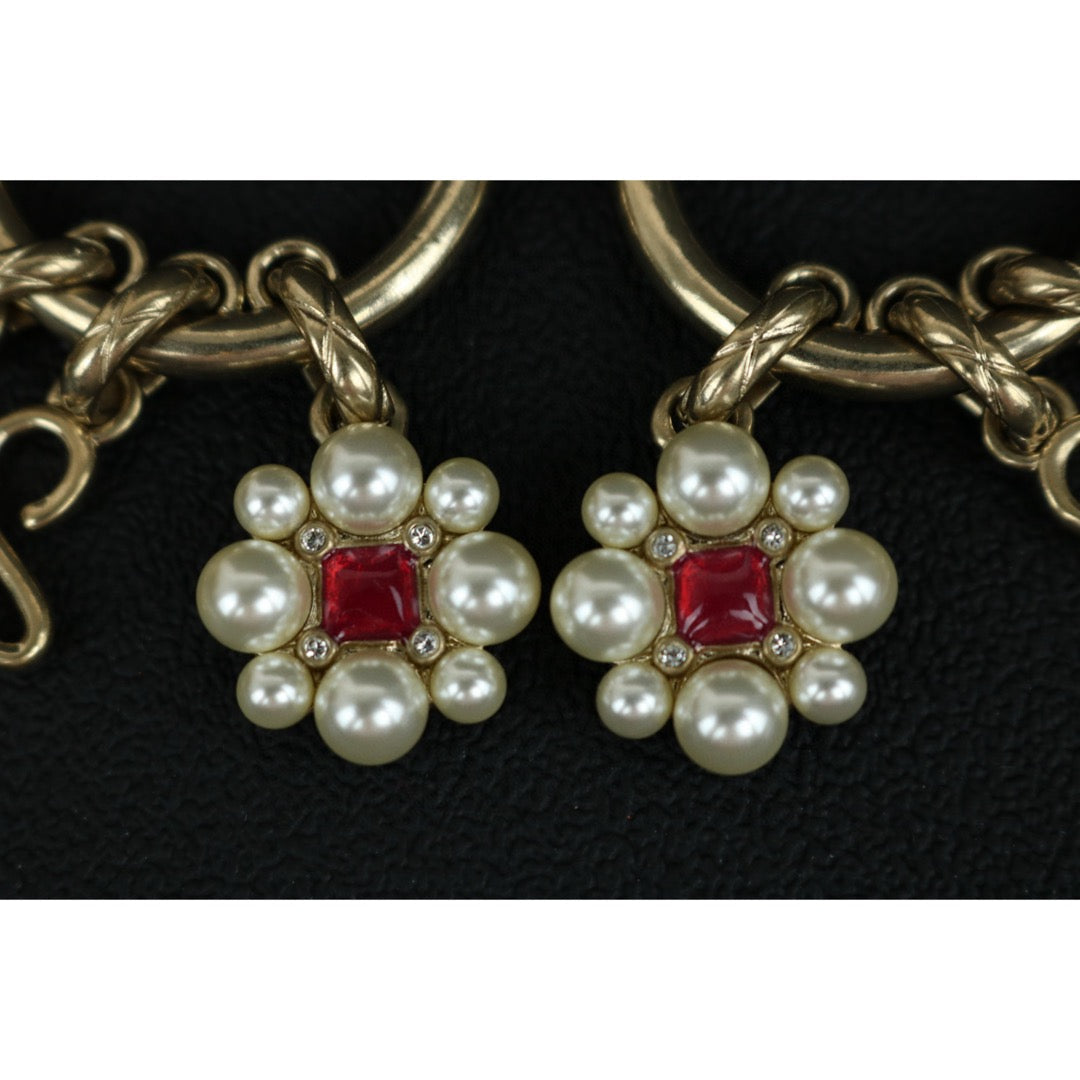 Excellent（Rank SA）｜ CHANEL Coco Mark Flowers Pearl Earrings｜X25030105