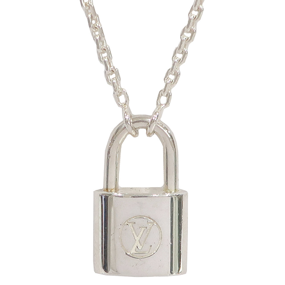 Louis Vuitton Necklace Panthenic Lock Q93559 approximately 50cm  Accessories Ag925 Silver LV Logo approximately 8.2g Warranty Bag Box