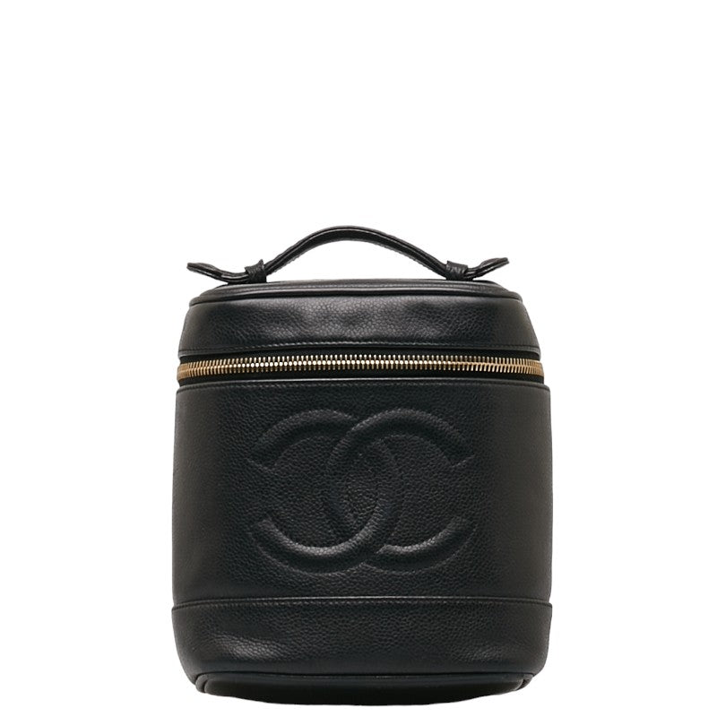 Chanel DECACOCOMARK HandBag Vanity Bag Black Caviar S  Chanel