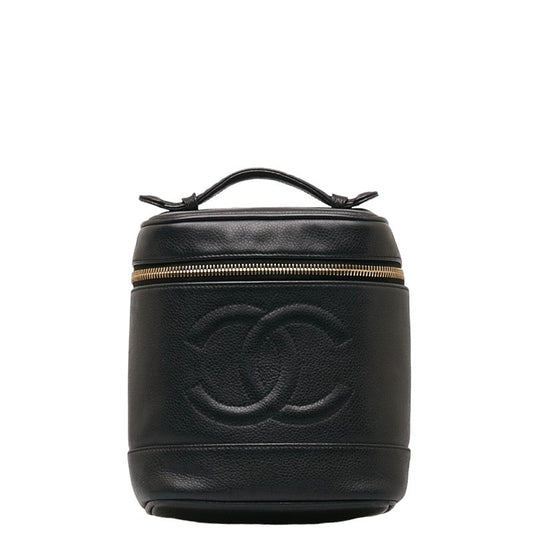 Chanel DECACOCOMARK HandBag Vanity Bag Black Caviar S  Chanel