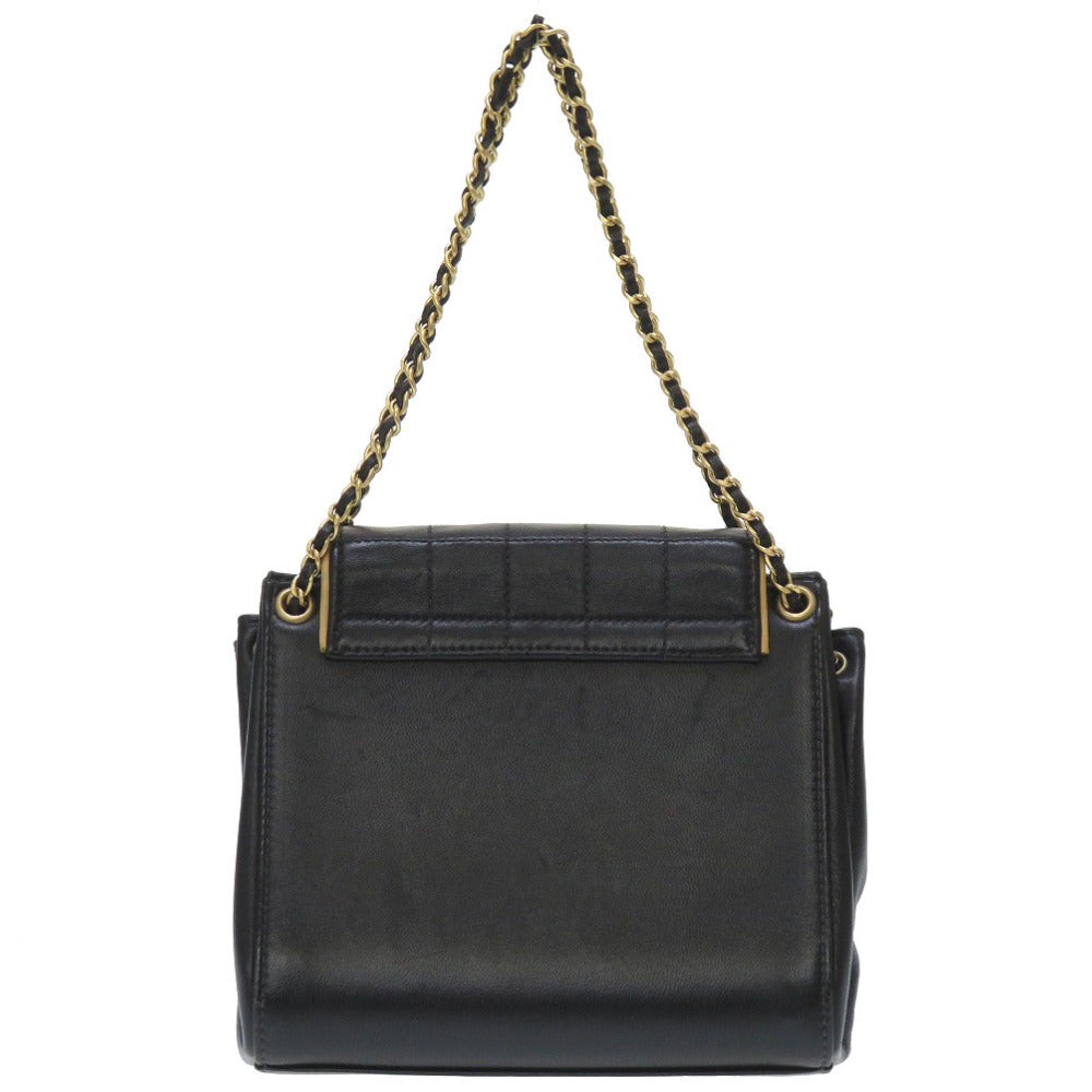 CHANEL Shoulder Bag lambskin black 2.55 chocolate bar Women Used