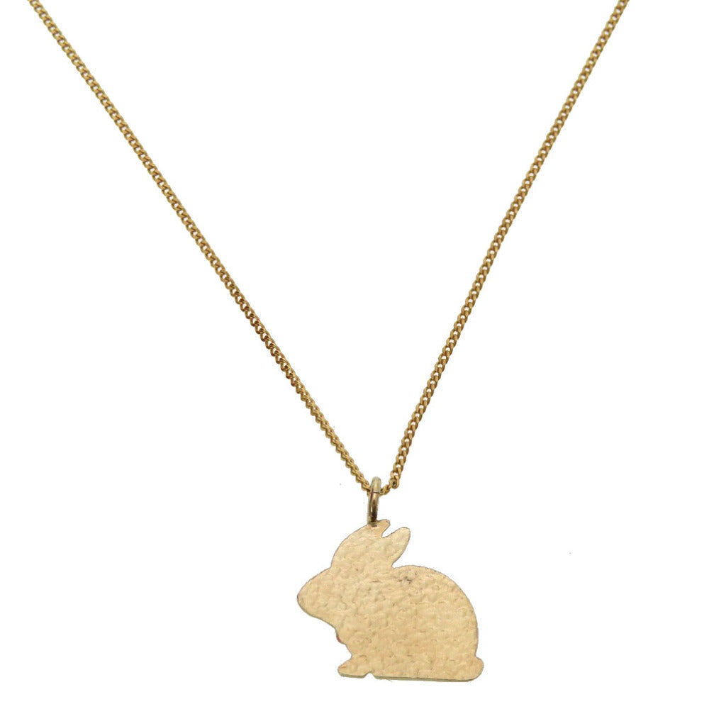 CHANEL Necklace metal white Rabbit COCO Mark