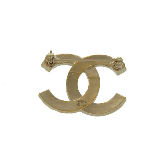 CHANEL Brooch Metal, Rhinestone gold COCO Mark