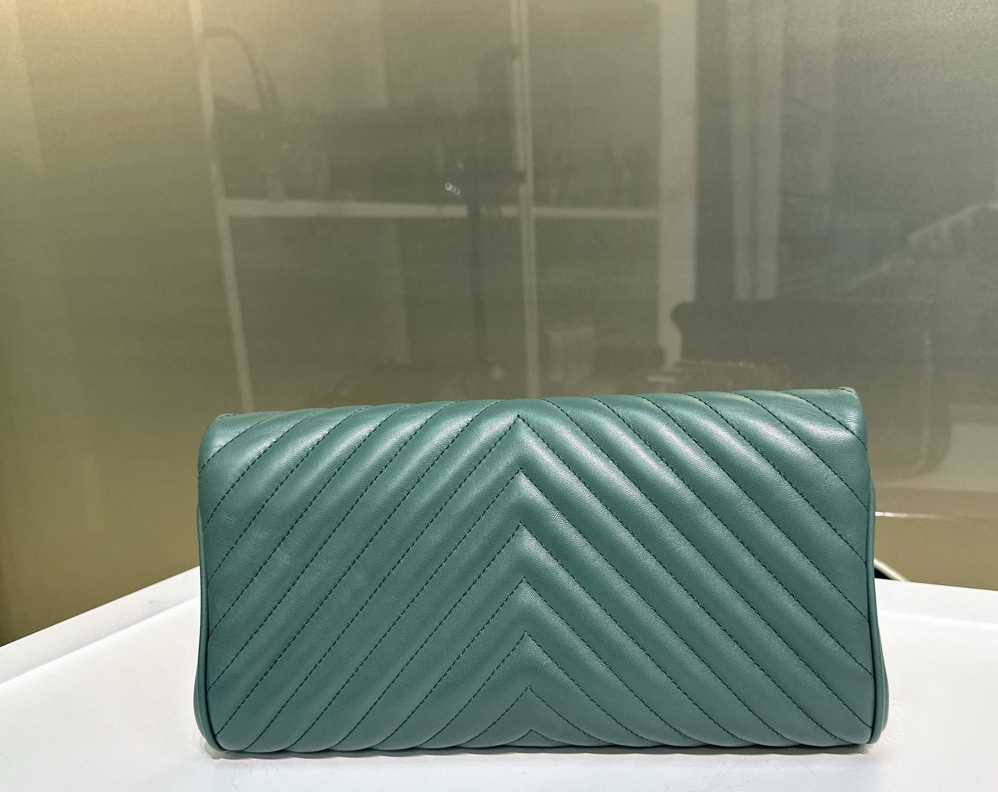 Chanel Cluth Green Bag