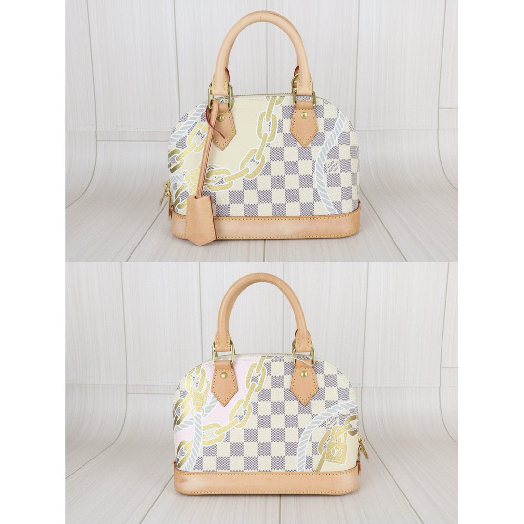 Good ( Rank AB)｜ LV Damier Azur Nautical Alma BB HandBag Shoulder Bag  IC Chips Model ｜X25032510
