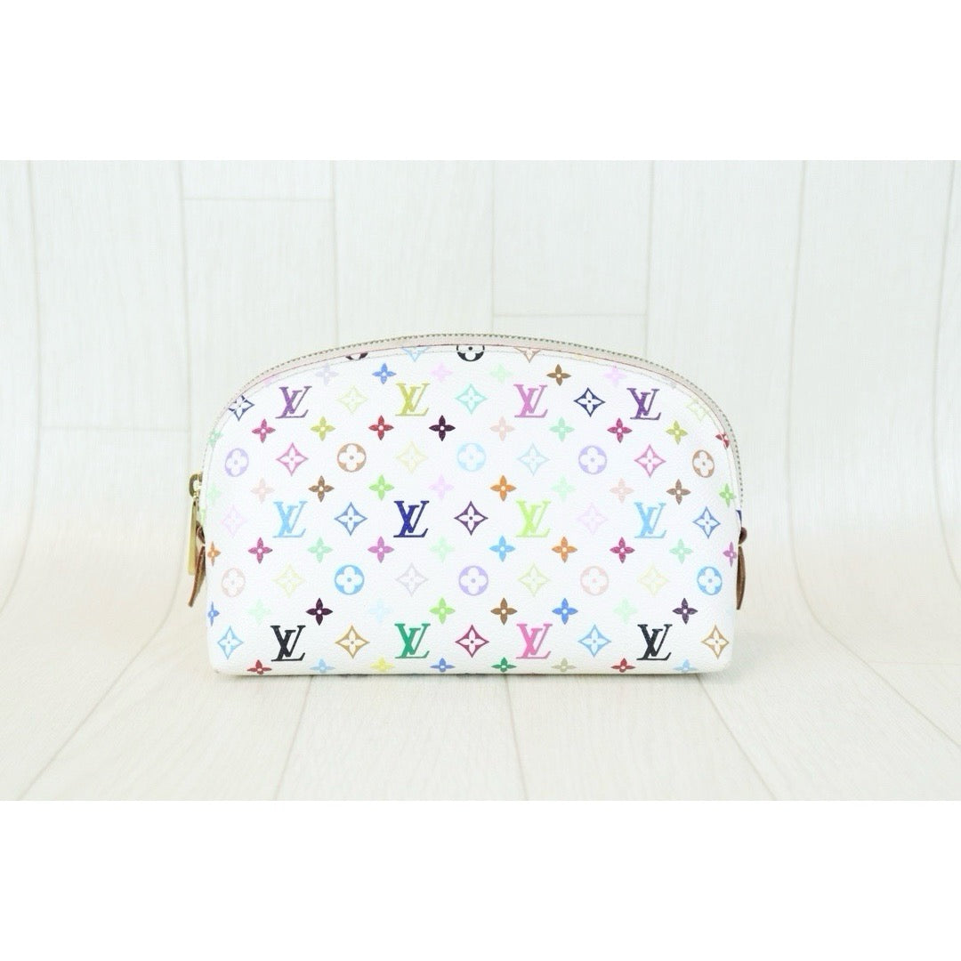 Good ( Rank AB) ｜LV Monogram Multicolor White Cosmetic Pouch｜H24092801