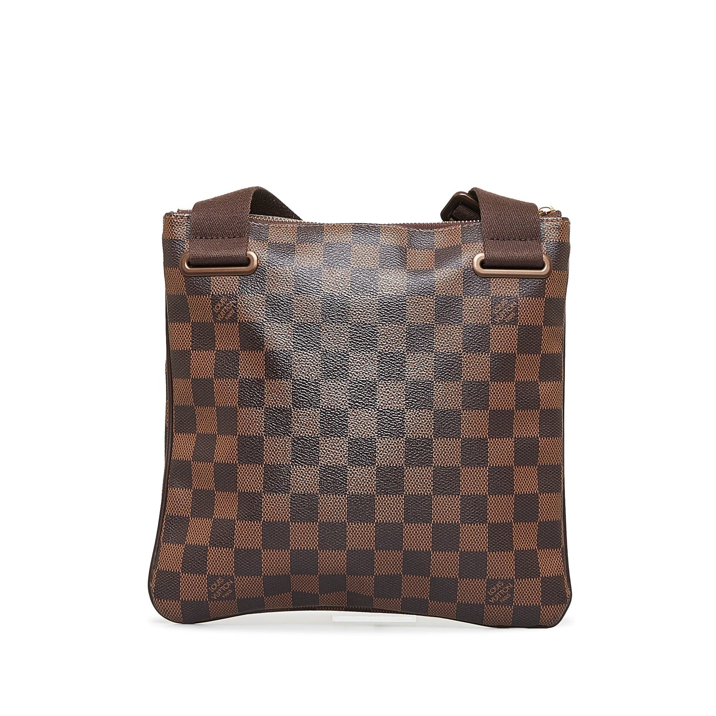 LOUIS VUITTON Damier Ebene Brooklyn Flat Pochette Crossbody Bag