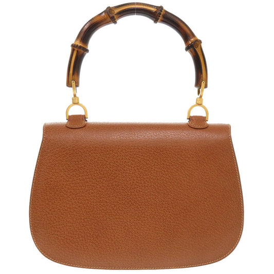 GUCCI Handbag 000 01 0633 leather Brown 2WAY Women Used
