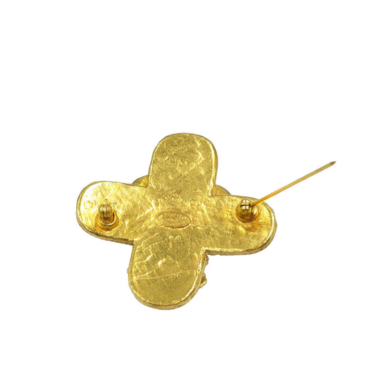 CHANEL Brooch metal gold Triple COCO Mark